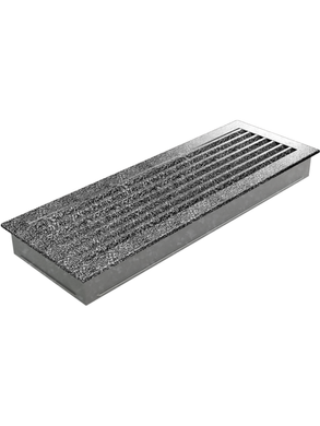 Вентиляционная решетка Kratki 17x49 см FRESH черно-серебряная