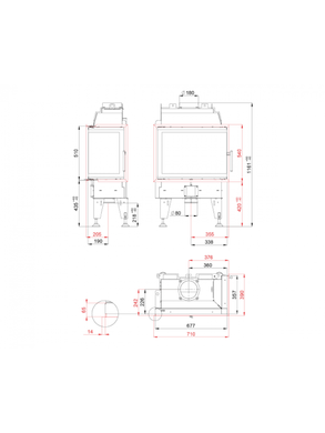 Камінна топка BeF KOMPAKT F. 8 CP PASSIVE