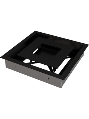 Вентиляційна решітка Kratki 22x22 см WIND чорна