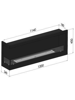 Біокамін Simple Fire CORNER 1200 L Зі склом