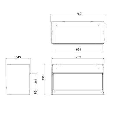Электрокамин Dimplex Opti-V Single PGF-10 с 5D эффектом пламени, звуком и дровами