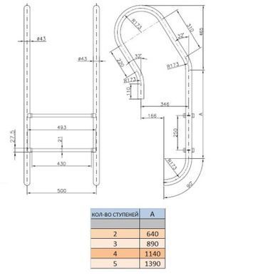 Сходи Kripsol Mixta IMX 4.D (4 ступ.)