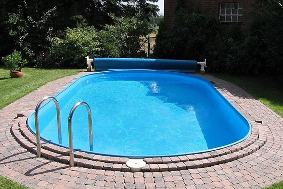 Комплект бассейна Azuro 404 DL, цвет Wood, 5.5 х 3.7 x 1.2м (каркас 404 DL пленка Mosaic, комплект песочного фильтра, комплект скиммера, без лестницы)