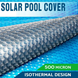 Солярное покрытие Aquajoy Platinum Bubbles 500 мкм, ширина 5 м (50 пог. м), серебристый/голубой