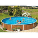 Комплект бассейна Azuro 402 DL, цвет Wood, 4.6 х 1.2м (каркас 402 DL пленка Mosaic, комплект песочного фильтра, комплект скиммера, без лестницы)