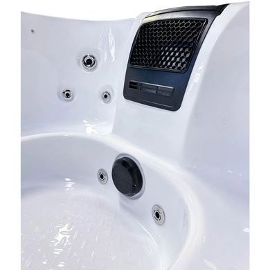 Гидромассажный бассейн Passion Spas Flame (190х190х81 см), Серебристо-белый
