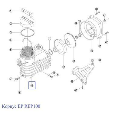Корпус насоса Kripsol EP - Rep 100.A/RBH0010.04R (RPUM0010.04R)