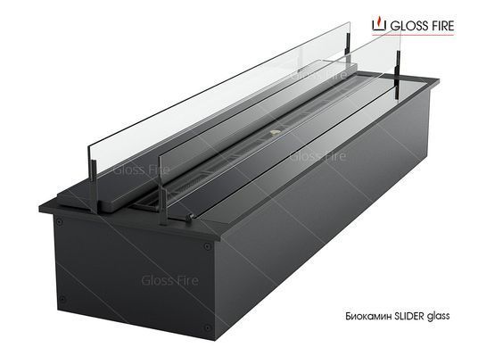 Дизайнерський біокамін Slider glass 600 GlossFire