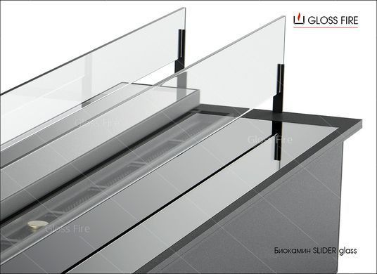 Дизайнерський біокамін Slider glass 600 GlossFire