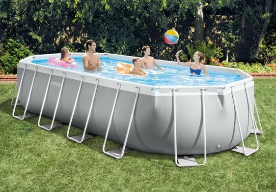 Басейн Каркасний Intex 26798, 610х305х122 см (фільтр-насос, сходи, тент)◄ Попередній