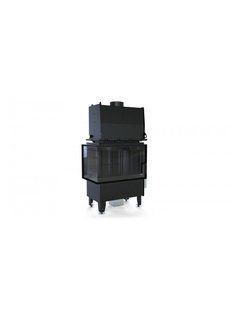 Каминная топка с водяным контуром Defro Home RIVA SM BL SHORT (черный шамот)