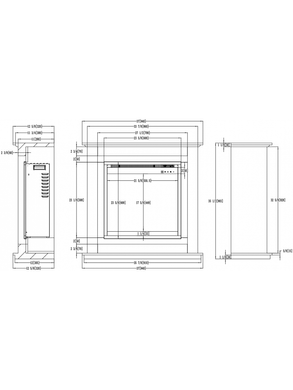 Каминокомплект AFLAMO SUND Черный + 3D 60x60