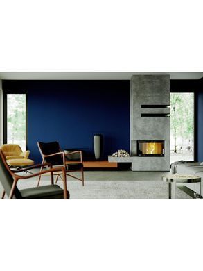 Камінна топка з водяним контуром Defro Home RIVA SM BL SHORT (чорний шамот)