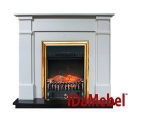 Каминокомплект IDaMebel Julia Белый Fobos Brass