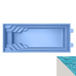 Композитный бассейн Rhino Pools Monaco Steel grey 8.5х3.7х1.5 м (Monaco 850 STG + PUHC)