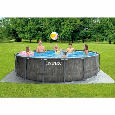 Каркасный бассейн Intex 26742 GREYWOOD (457х122 см) с картриджным фильтром, лестницей и тентом