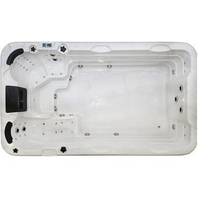 Плавальний SPA басейн Passion Spas Aquatic 1 Eco (400x228x126 см), Сріблясто-білий