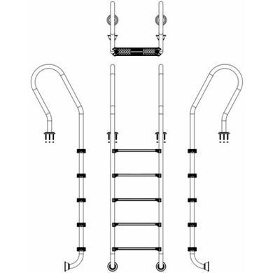 Лестница Emaux Mixta SFF515-SR (5 ступеней)
