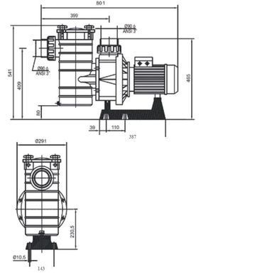 Насос Hayward HCP38303E3 KAP300 T1.B IE3 (380 В, 48 м3/год, 3 HP), уцінка