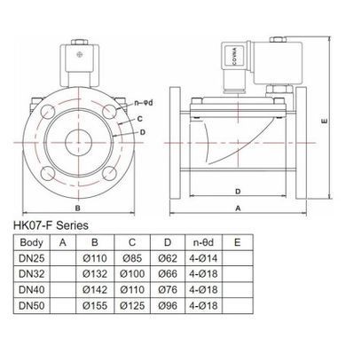 Клапан соленоидный Aquaviva 2W31 (DN25-G1) d32 мм