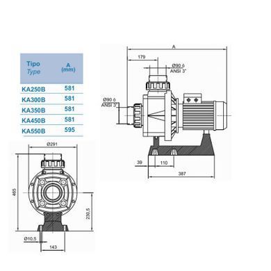 Насос Hayward HCP10553E1 KA550 T1.B (380 В, 78 м3/ч, 5.5 HP)