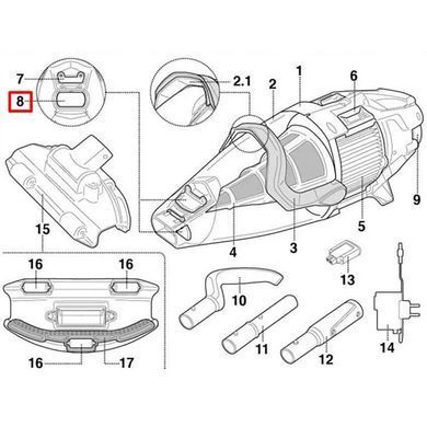 Заслінка клапана зливу води Kokido для пилососа Voltera 75 EV75CBX/EU