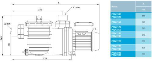 Насос Swimmey SW-8M 0,18 кВт, 4 м3/год, 220В, підключення 50 мм (P7242380)
