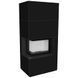 Камін Kratki FLOKI BOX лівий 8 kW &Oslash; 160 в обудові з керамограніту NERO ASSOLUTO