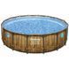 Каркасний басейн Bestway Ротанг 56725 (488х122 см) з картриджним фільтром, сходами та тентом