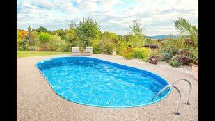 Бассейн каркасный 5.25х3.2х1.5 м с отверстиями, для монтажа в грунт, IBIZA OVAL 3EXB0628