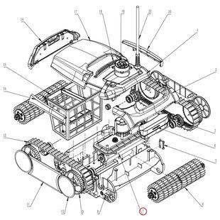 Комплект приводного механизма для робота-пылесоса Wybotics WY350 (B.WY360.02.001)
