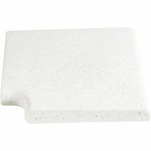 Угловой копинговый камень Aquazone Tuff 250x300x50-25 мм, белый (пористый)