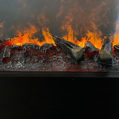 Електрокамін паровий A-Fire Cassette SF100 LOG з реальним 3D ефектом полум'я, звуком та дровами.