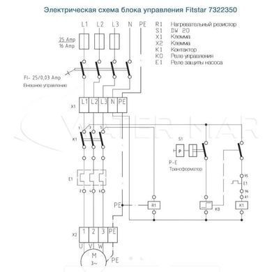 Блок керування під пневмокнопку Fitstar 7322050, 2.2 кВт, 230 В, 4-6 А