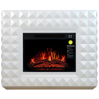 Камінокомплект ArtiFlame DIAMOND AF23S БІЛИЙ Б'ЯНКО (З ЗВУКОМ)