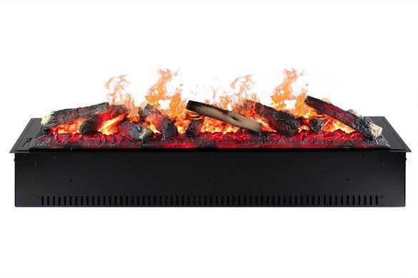 Електрокамін паровий A-Fire Cassette SF100 LOG з реальним 3D ефектом полум'я, звуком та дровами.