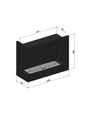 Биокамин Simple Fire CORNER 600 L Со стеклом