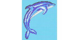 Стеклянная мозаика DELFIN 2 156х195 (2.5 x 2.5 см) на бумаге