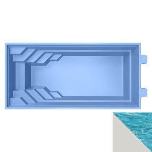 Композитный бассейн Rhino Pools Monaco Steel grey 7.5х3.7х1.5 м (Monaco 750 STG+ PUHC)