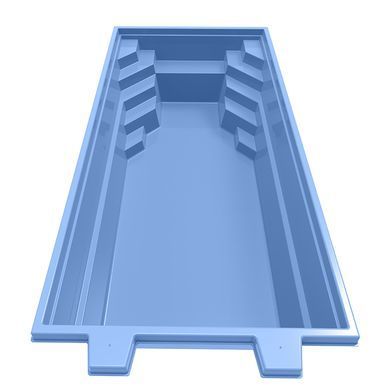 Композитный бассейн Rhino Pools Monaco Steel grey 7.5х3.7х1.5 м (Monaco 750 STG+ PUHC)