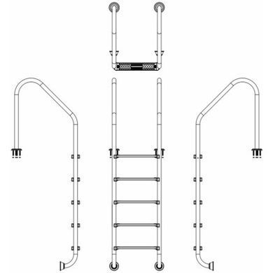Лестница Emaux Standard SLF515-SR (5 ступеней)