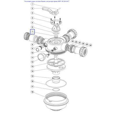 Ущільнювальне кільце Emaux для ротора крана MPV-05 2011017