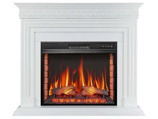 Каминокомплект ArtiFlame Neoclassic AF28S белый дуб с обогревом и звуком горения огня