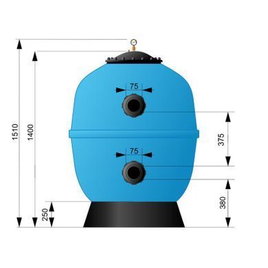 Фильтр AquaViva M1050 (43 м3/ч, D1050)