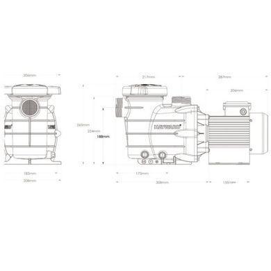 Насос Hayward PL 81002 (220 В, 5.4 м3/год, 0.25 HP)