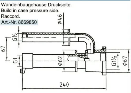Комплект монтажних ніш для Standard 4 форсункі