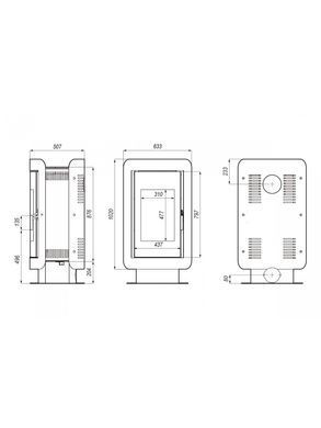 Сталева піч Defro Home OVAL