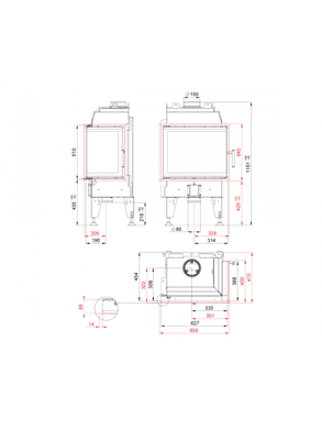 Каминная топка BeF THERM 7 CP PASSIVE