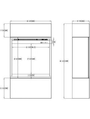 Каминокомплект ALFAMO MILOS 60 Белый + 3D 60x60