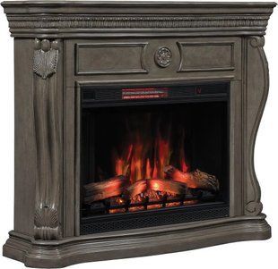 Каминокомплект aflamo Lexington Gray серый + LED 90